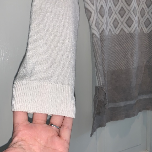 Grey and White Evolution Crew Neck Sweater - Picture 2 of 8